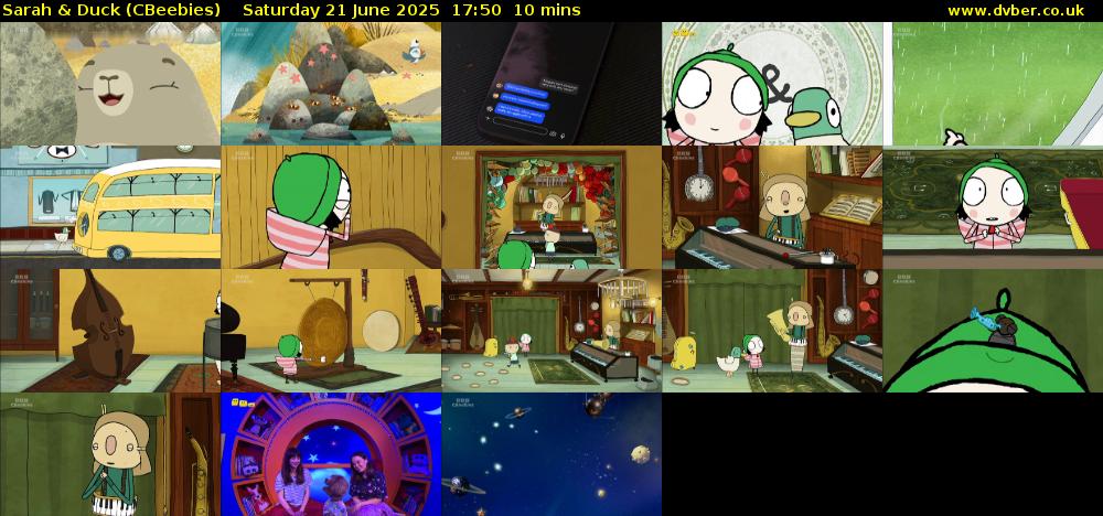 Sarah & Duck (CBeebies) Saturday 21 June 2025 17:50 - 18:00