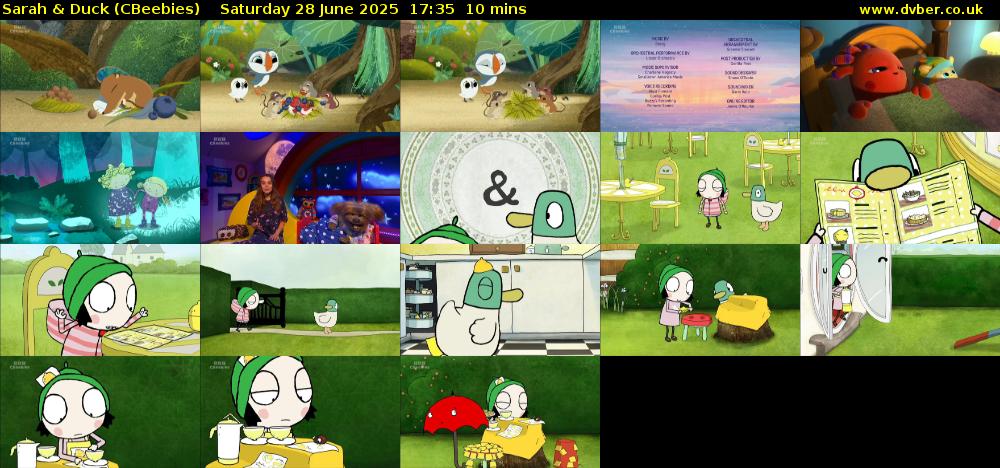 Sarah & Duck (CBeebies) Saturday 28 June 2025 17:35 - 17:45