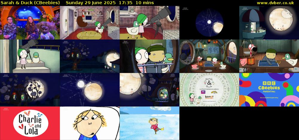 Sarah & Duck (CBeebies) Sunday 29 June 2025 17:35 - 17:45