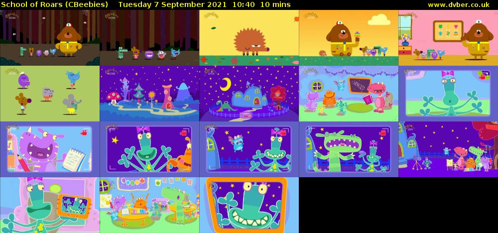 School of Roars (CBeebies) Tuesday 7 September 2021 10:40 - 10:50