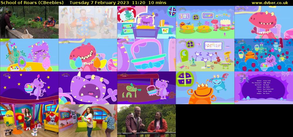School of Roars (CBeebies) Tuesday 7 February 2023 11:20 - 11:30