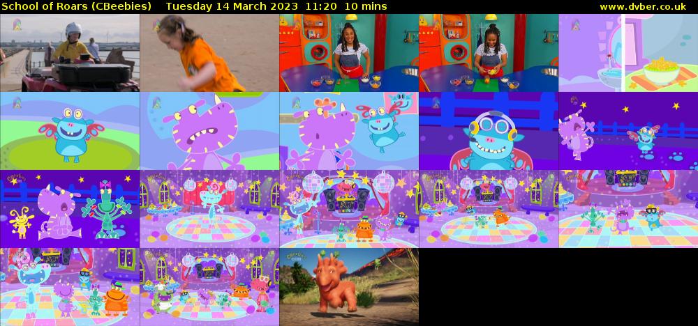 School of Roars (CBeebies) Tuesday 14 March 2023 11:20 - 11:30