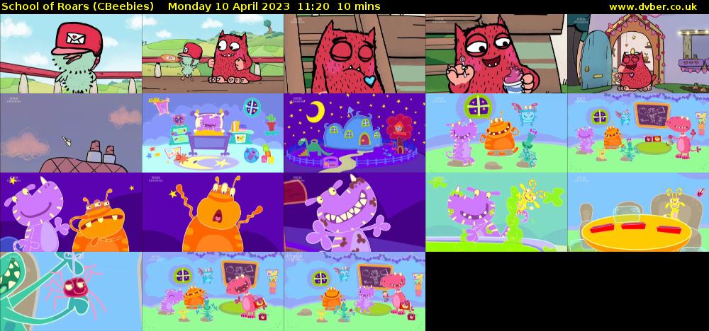School of Roars (CBeebies) Monday 10 April 2023 11:20 - 11:30
