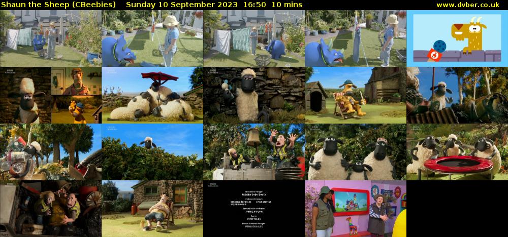 Shaun the Sheep (CBeebies) Sunday 10 September 2023 16:50 - 17:00