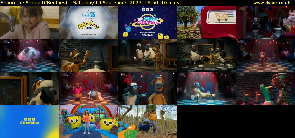 Shaun the Sheep (CBeebies) Saturday 16 September 2023 16:50 - 17:00