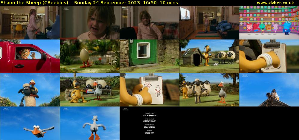 Shaun the Sheep (CBeebies) Sunday 24 September 2023 16:50 - 17:00