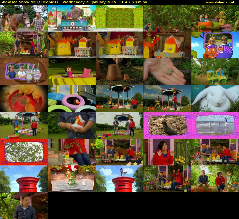 Show Me Show Me (CBeebies) Wednesday 23 January 2019 11:40 - 12:00