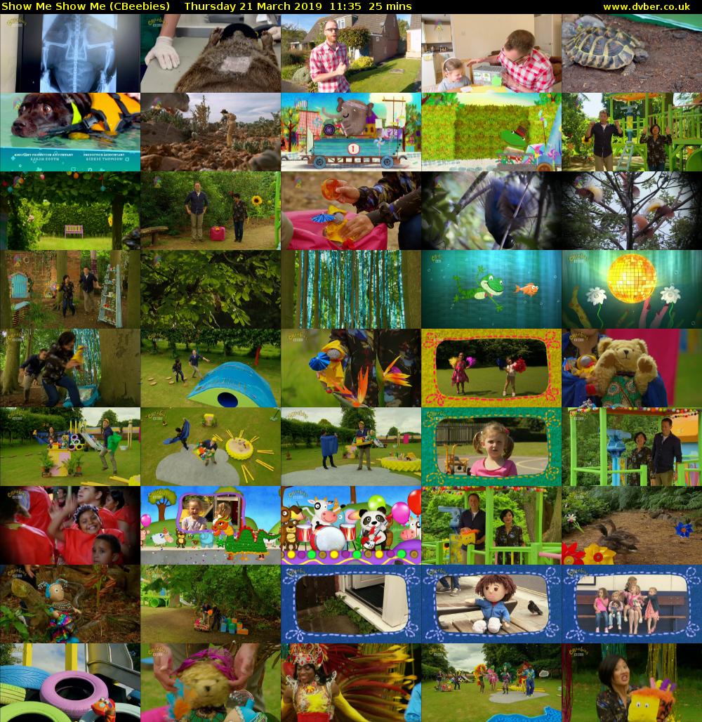 Show Me Show Me (CBeebies) Thursday 21 March 2019 11:35 - 12:00