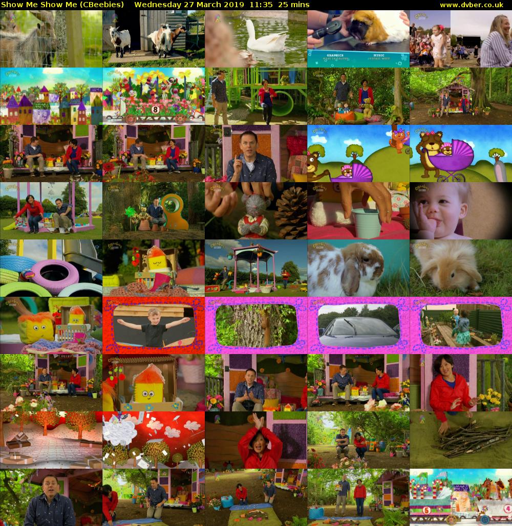 Show Me Show Me (CBeebies) Wednesday 27 March 2019 11:35 - 12:00