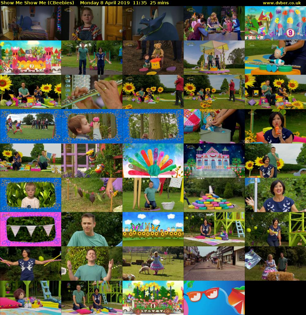 Show Me Show Me (CBeebies) Monday 8 April 2019 11:35 - 12:00