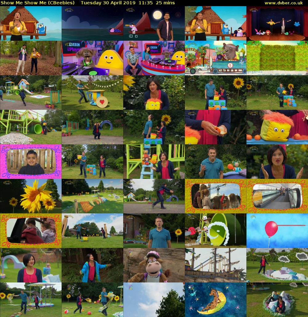 Show Me Show Me (CBeebies) Tuesday 30 April 2019 11:35 - 12:00