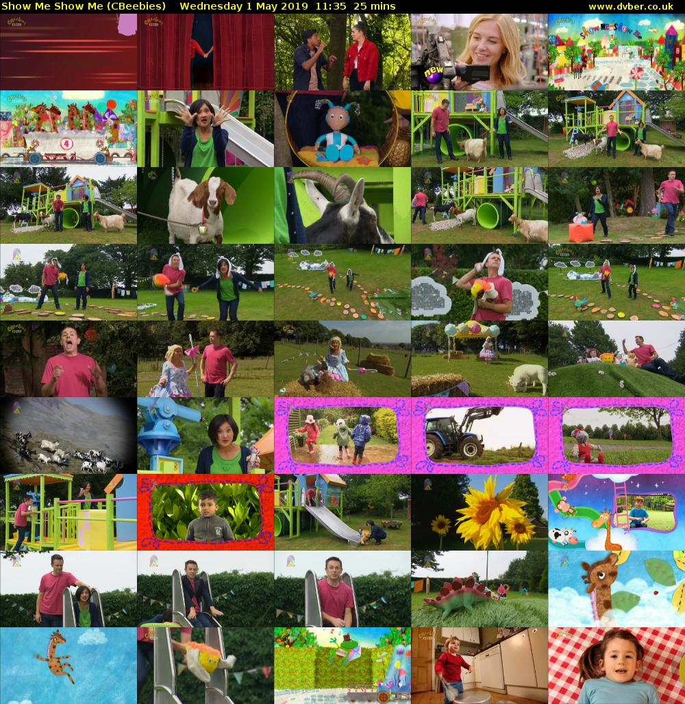 Show Me Show Me (CBeebies) Wednesday 1 May 2019 11:35 - 12:00