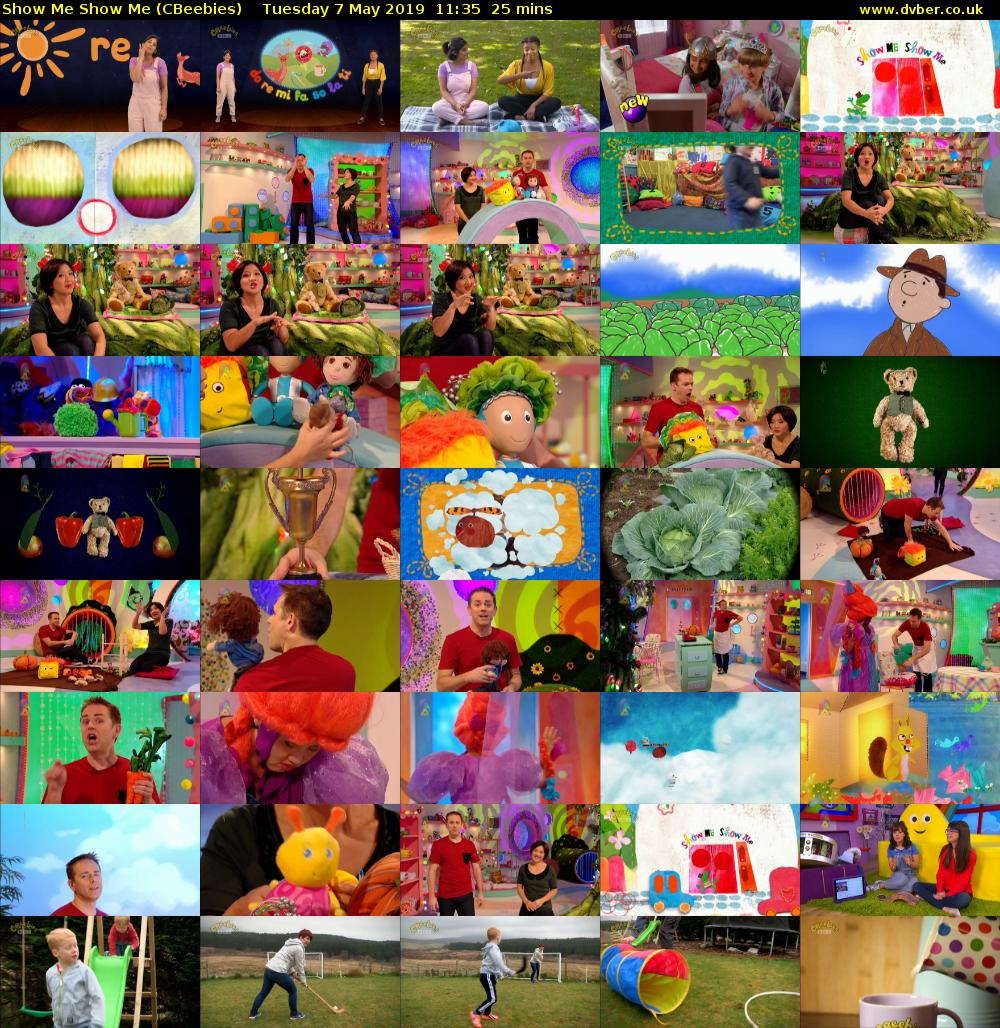 Show Me Show Me (CBeebies) Tuesday 7 May 2019 11:35 - 12:00
