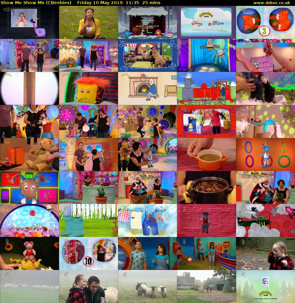 Show Me Show Me (CBeebies) Friday 10 May 2019 11:35 - 12:00