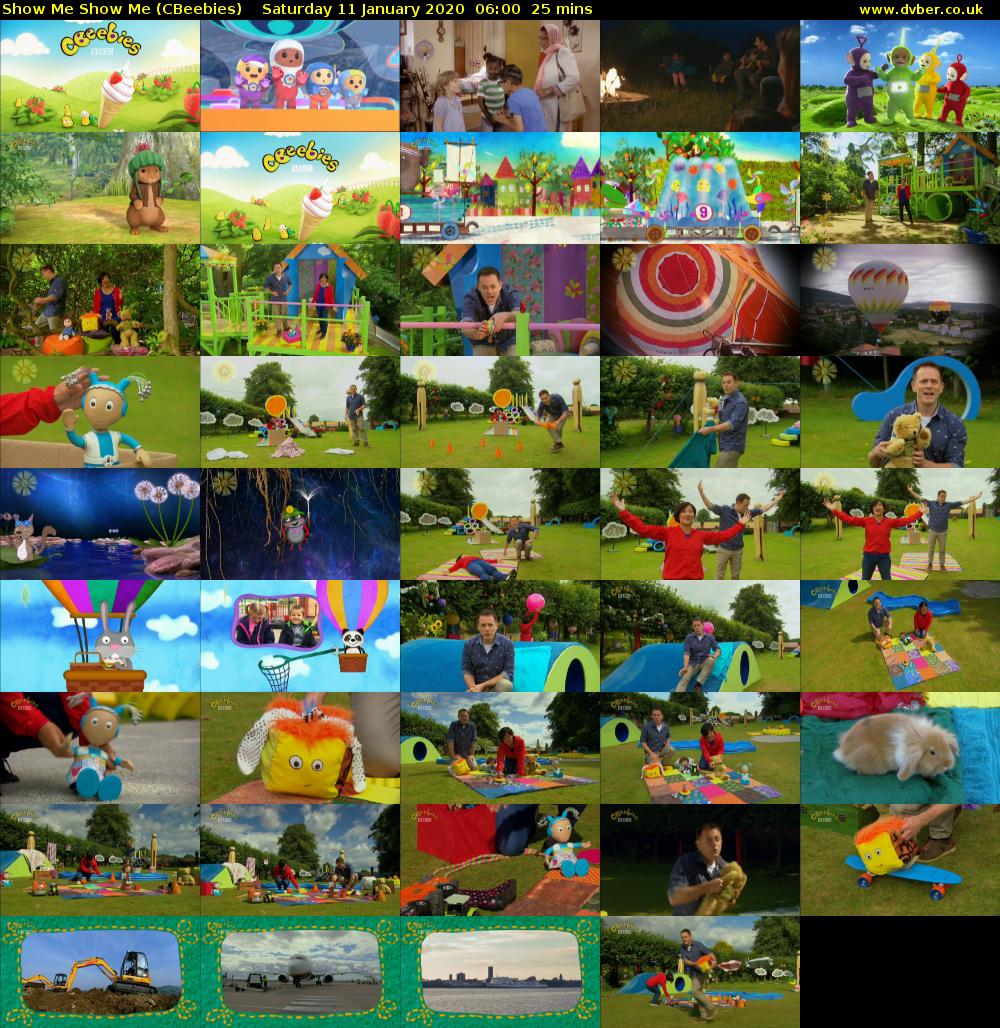 Show Me Show Me (CBeebies) Saturday 11 January 2020 06:00 - 06:25