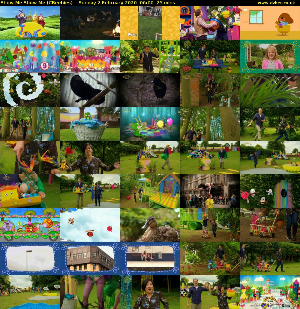 Show Me Show Me (CBeebies) Sunday 2 February 2020 06:00 - 06:25