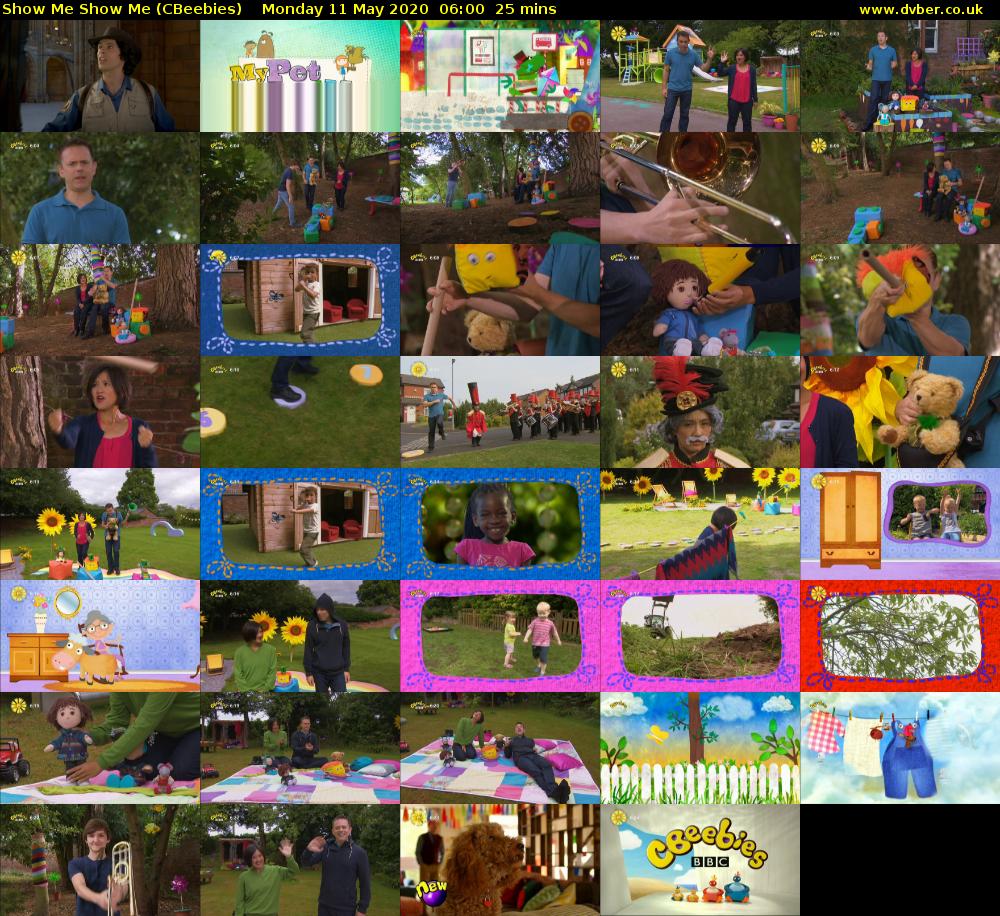 Show Me Show Me (CBeebies) Monday 11 May 2020 06:00 - 06:25