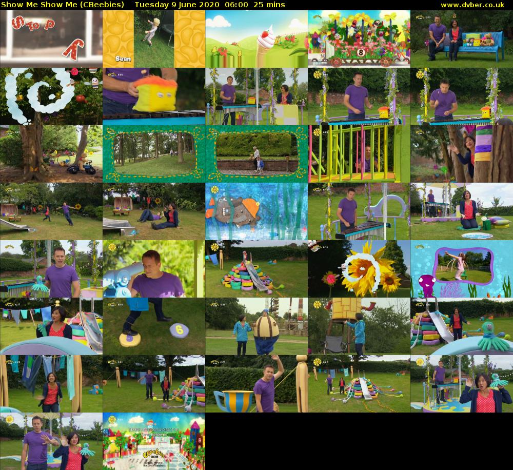 Show Me Show Me (CBeebies) Tuesday 9 June 2020 06:00 - 06:25