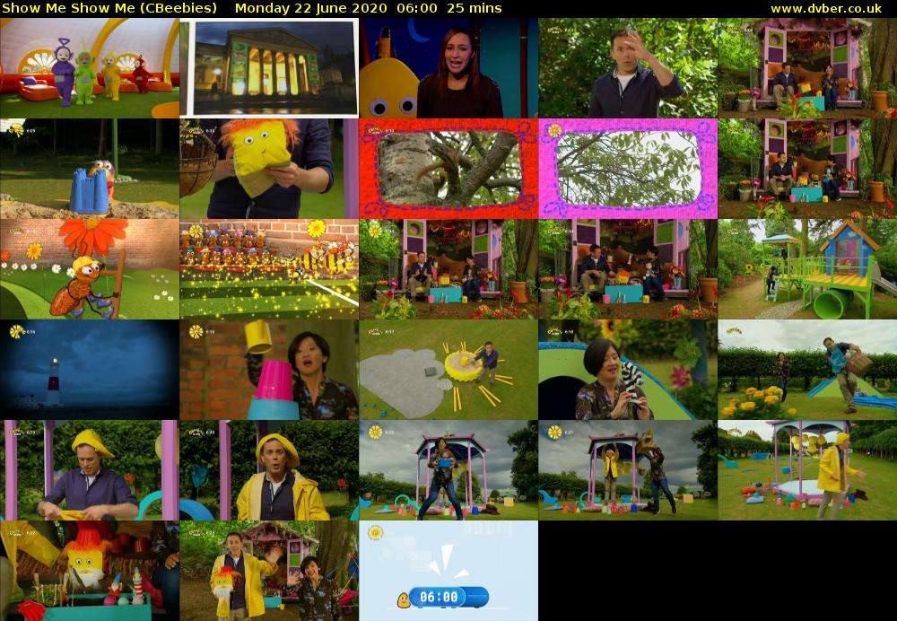 Show Me Show Me (CBeebies) Monday 22 June 2020 06:00 - 06:25