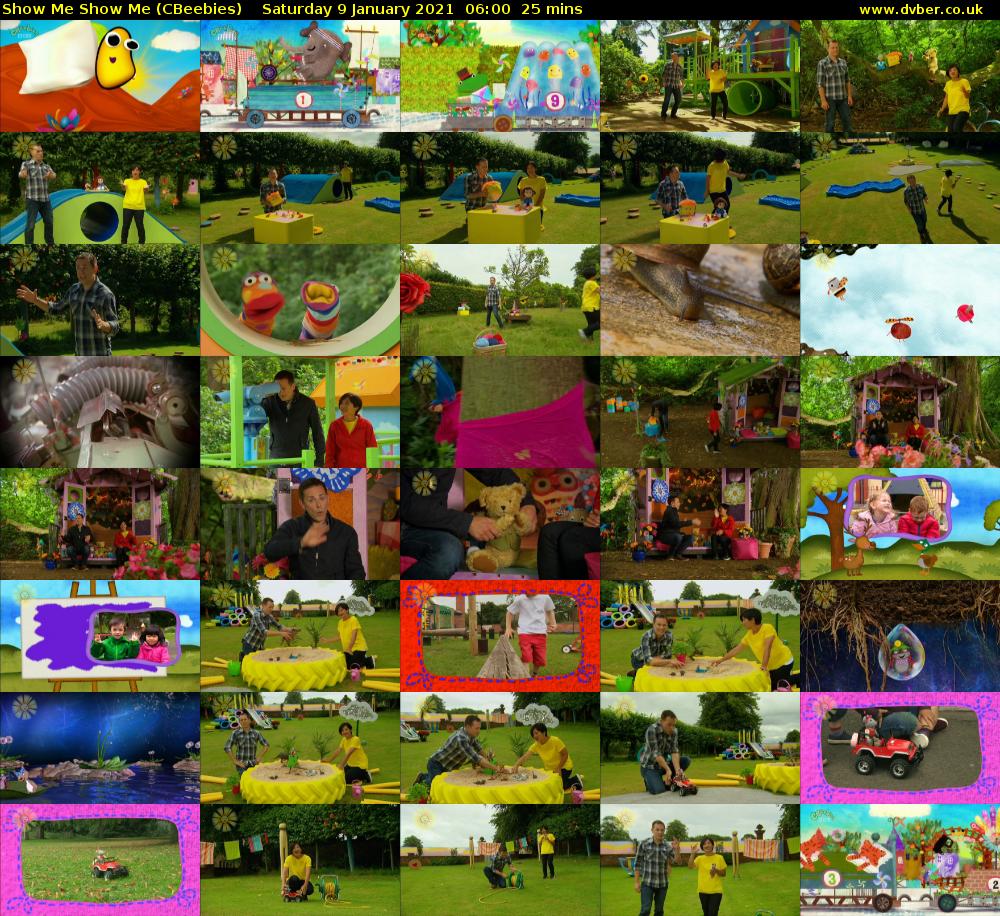 Show Me Show Me (CBeebies) Saturday 9 January 2021 06:00 - 06:25