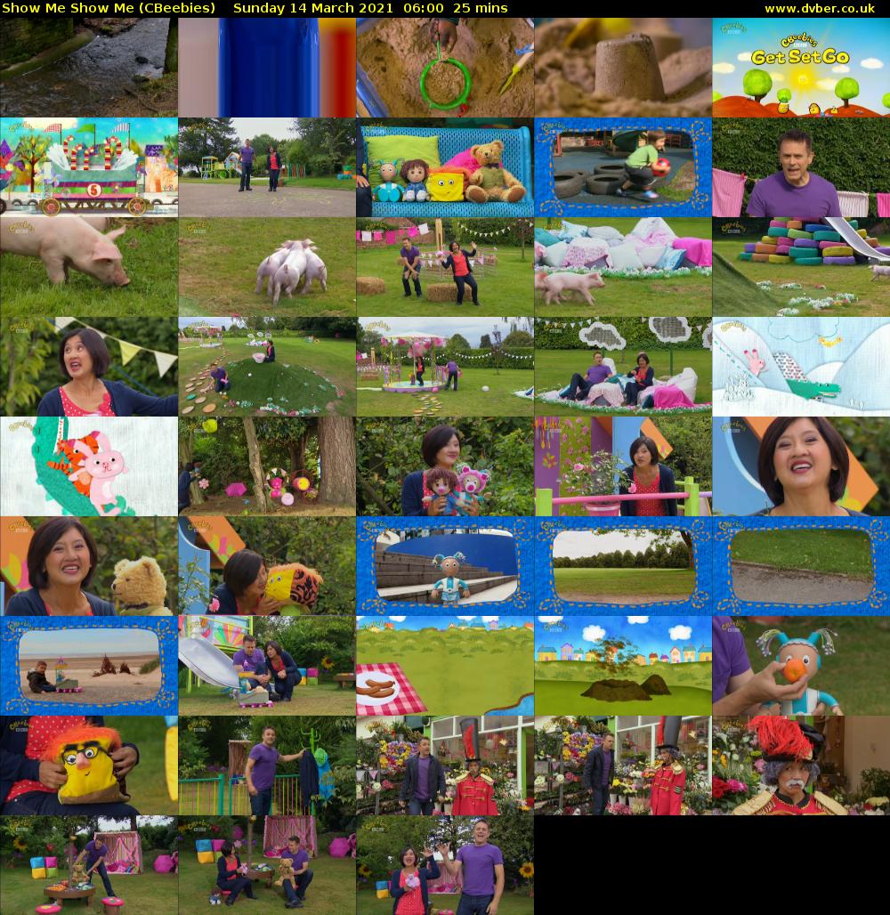 Show Me Show Me (CBeebies) Sunday 14 March 2021 06:00 - 06:25