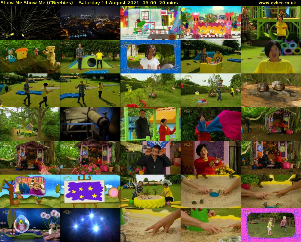 Show Me Show Me (CBeebies) Saturday 14 August 2021 06:00 - 06:20