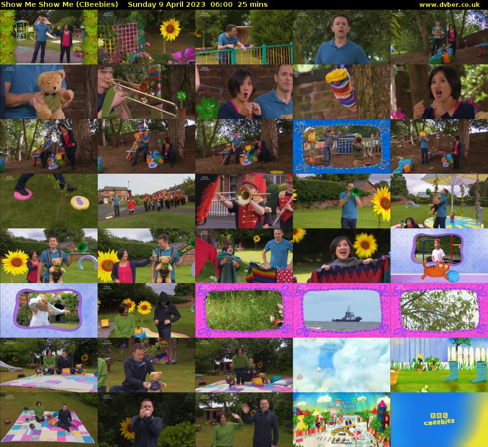 Show Me Show Me (CBeebies) Sunday 9 April 2023 06:00 - 06:25