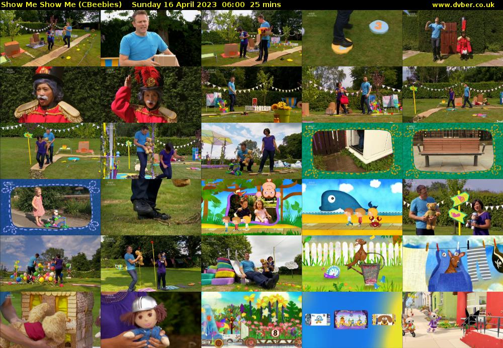 Show Me Show Me (CBeebies) Sunday 16 April 2023 06:00 - 06:25