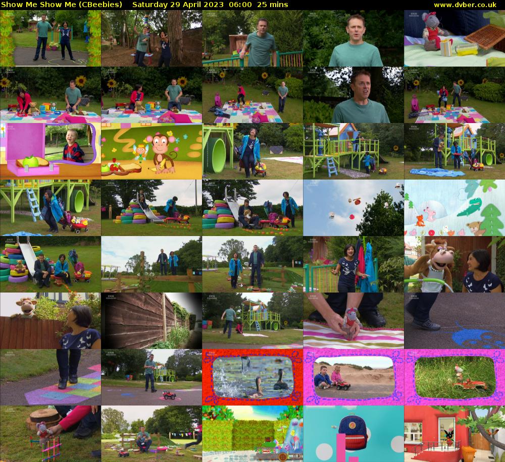 Show Me Show Me (CBeebies) Saturday 29 April 2023 06:00 - 06:25