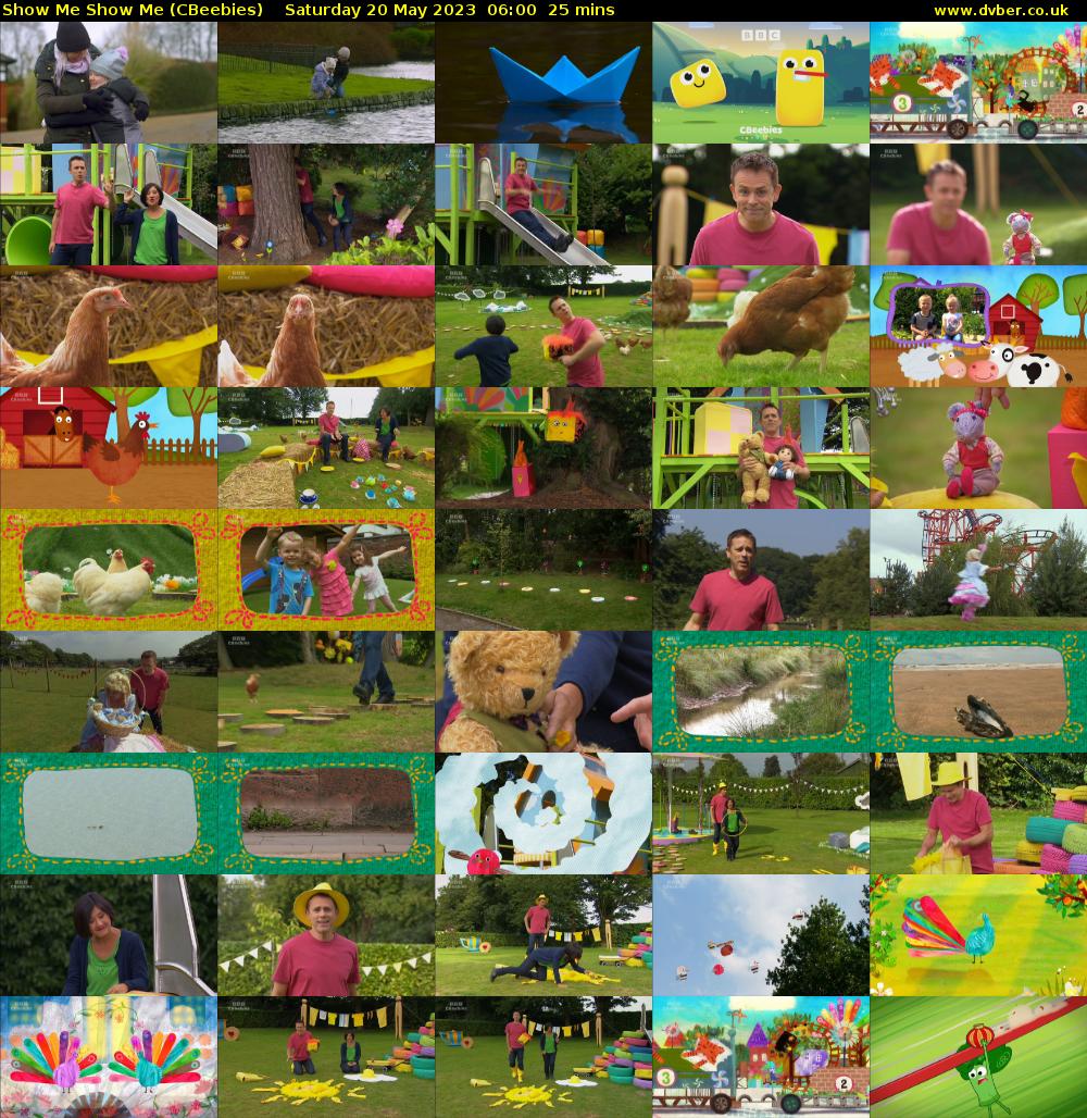 Show Me Show Me (CBeebies) Saturday 20 May 2023 06:00 - 06:25