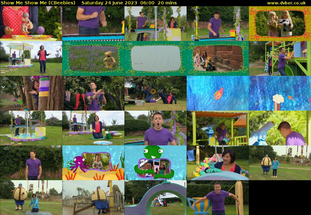 Show Me Show Me (CBeebies) Saturday 24 June 2023 06:00 - 06:20