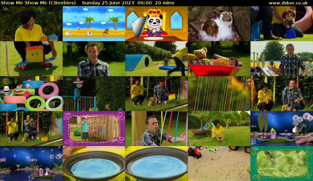 Show Me Show Me (CBeebies) Sunday 25 June 2023 06:00 - 06:20