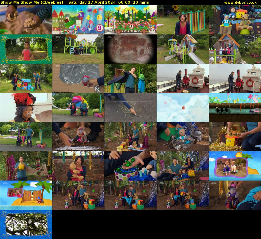Show Me Show Me (CBeebies) Saturday 27 April 2024 06:00 - 06:20