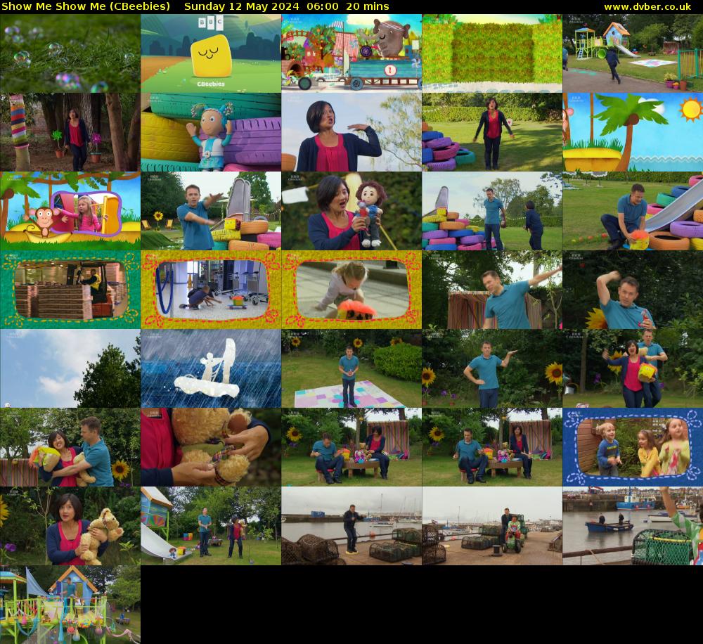 Show Me Show Me (CBeebies) Sunday 12 May 2024 06:00 - 06:20