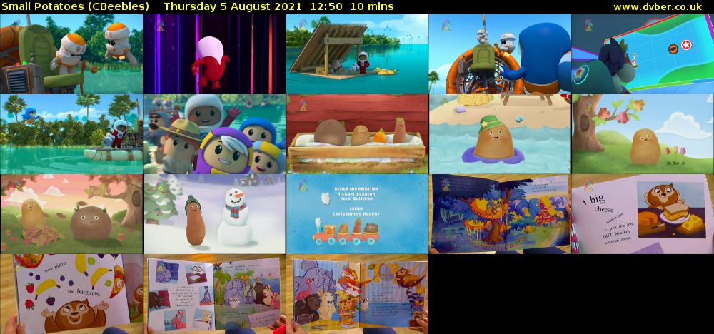 Small Potatoes (CBeebies) Thursday 5 August 2021 12:50 - 13:00