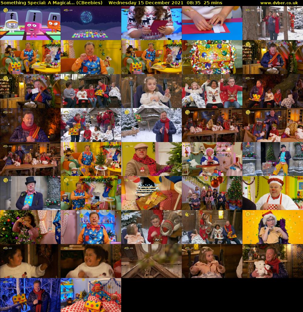 Something Special: A Magical... (CBeebies) Wednesday 15 December 2021 08:35 - 09:00