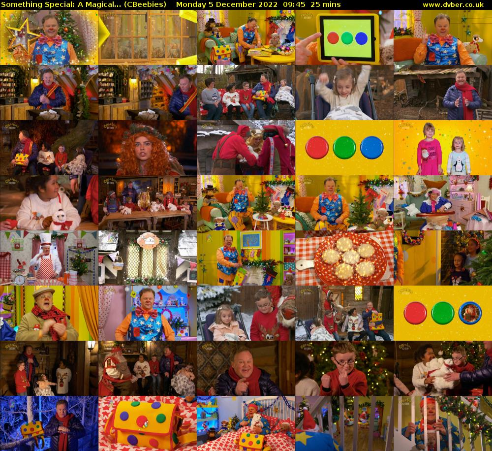Something Special: A Magical... (CBeebies) Monday 5 December 2022 09:45 - 10:10