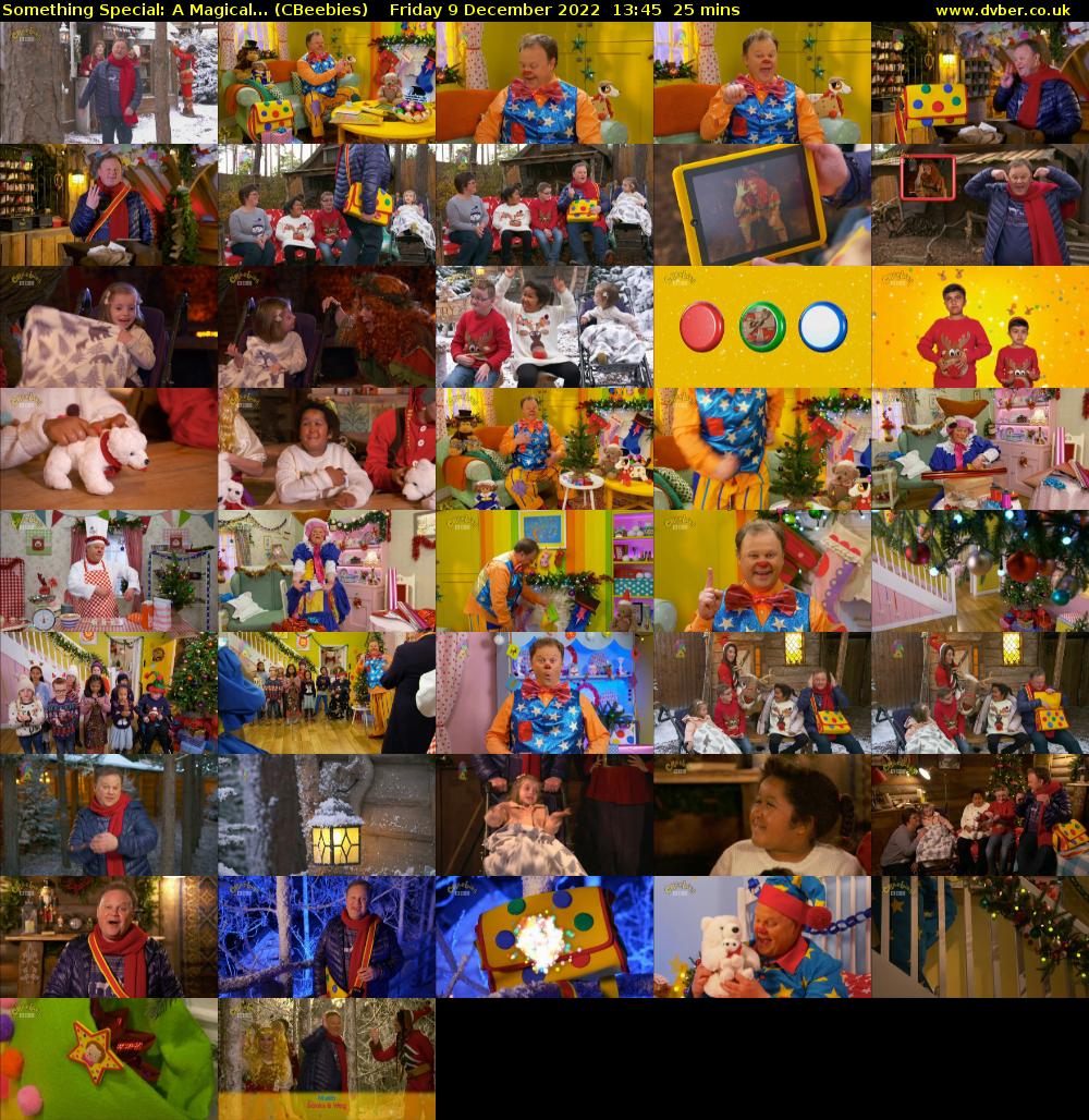 Something Special: A Magical... (CBeebies) Friday 9 December 2022 13:45 - 14:10