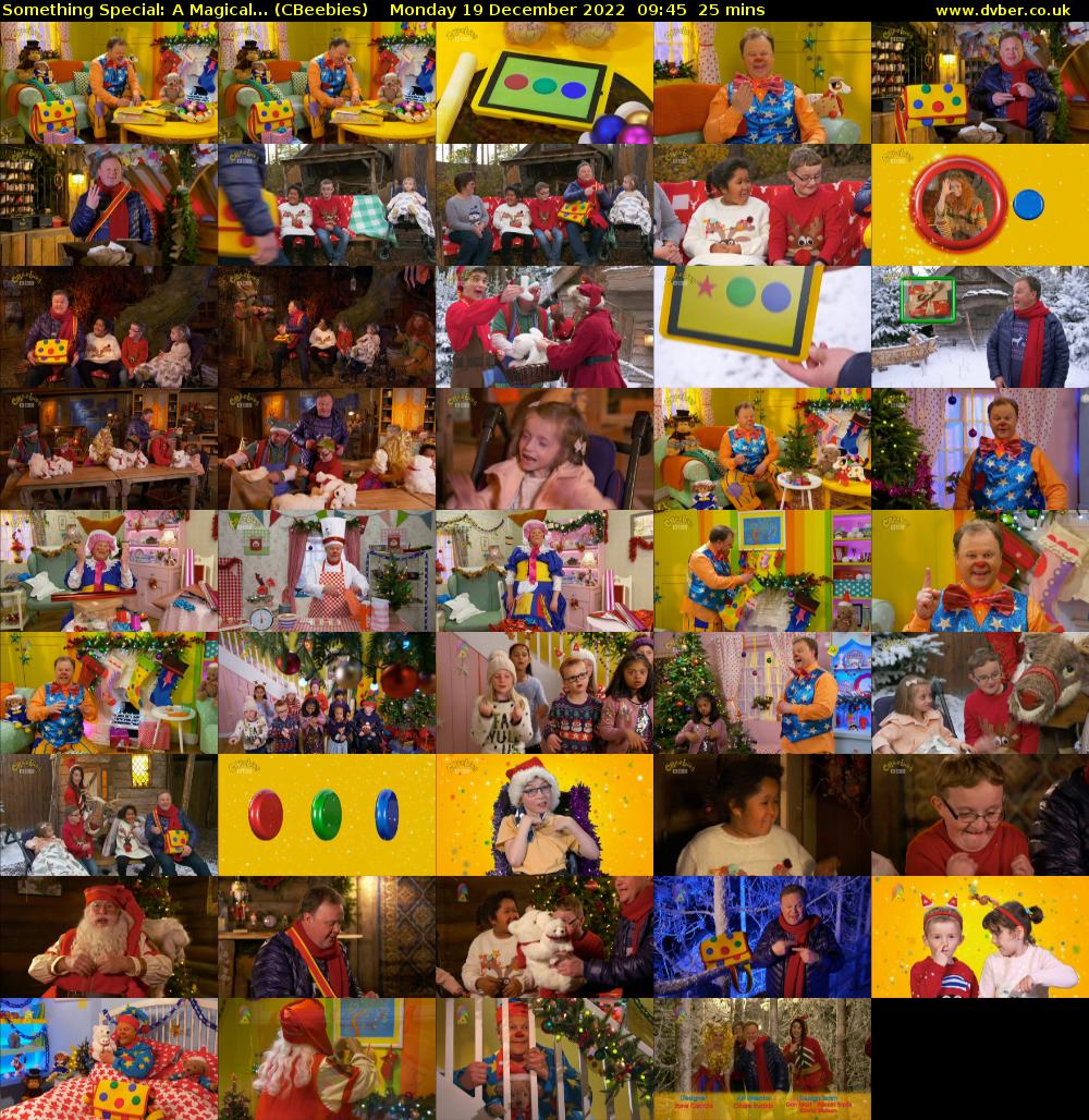 Something Special: A Magical... (CBeebies) Monday 19 December 2022 09:45 - 10:10