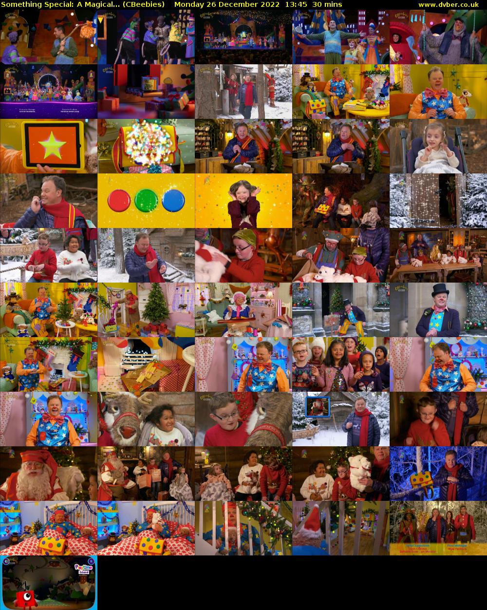 Something Special: A Magical... (CBeebies) Monday 26 December 2022 13:45 - 14:15