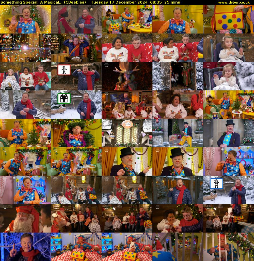 Something Special: A Magical... (CBeebies) Tuesday 17 December 2024 08:35 - 09:00