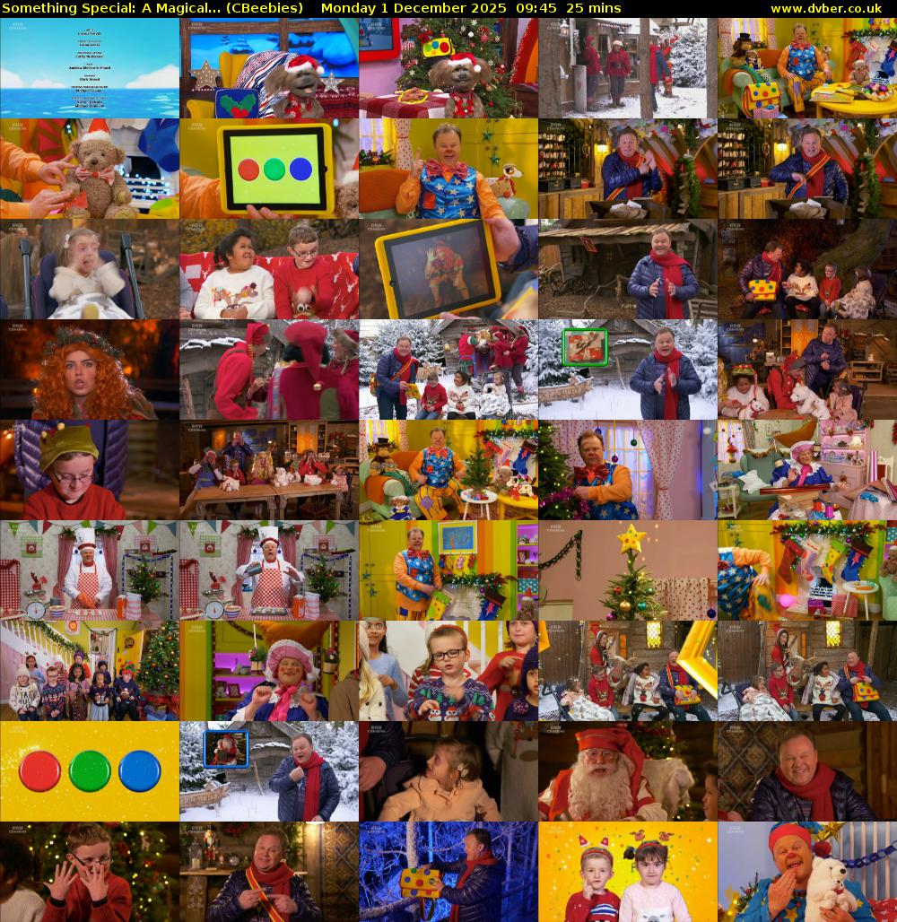 Something Special: A Magical... (CBeebies) Monday 1 December 2025 09:45 - 10:10