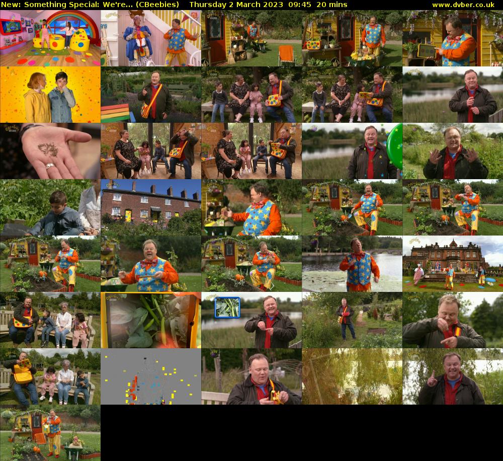 Something Special: We're... (CBeebies) Thursday 2 March 2023 09:45 - 10:05