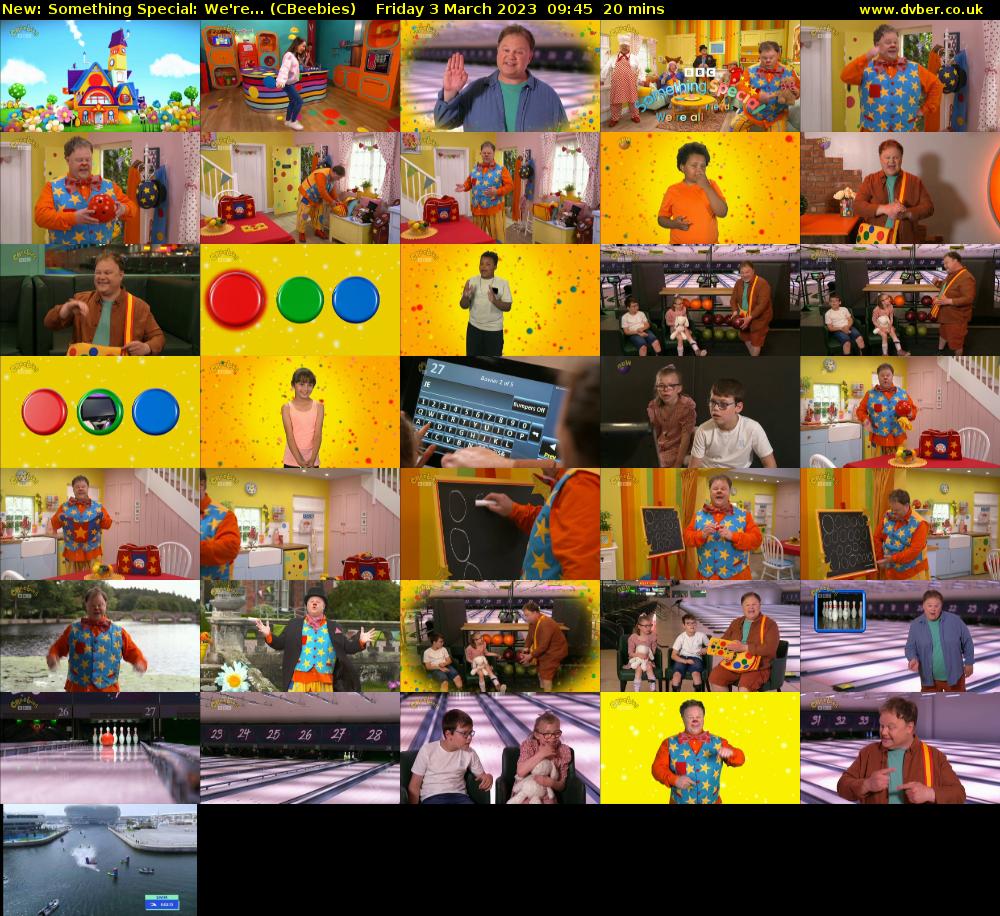 Something Special: We're... (CBeebies) Friday 3 March 2023 09:45 - 10:05