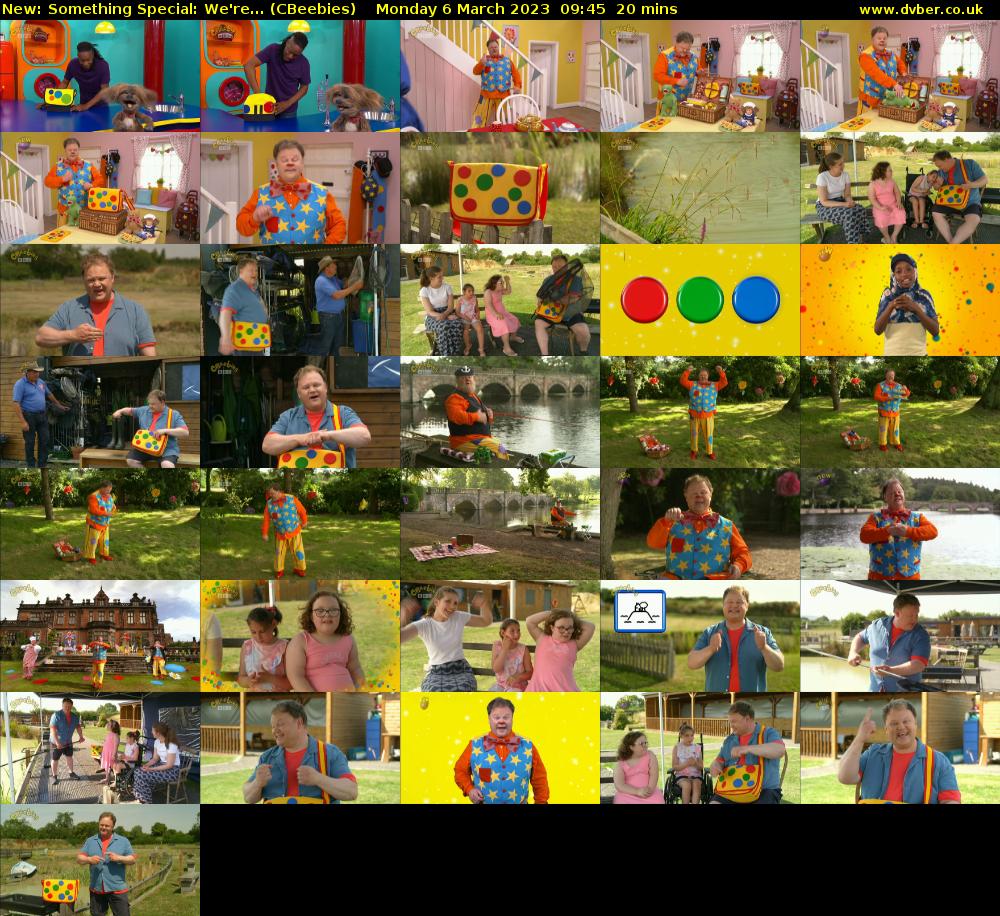 Something Special: We're... (CBeebies) Monday 6 March 2023 09:45 - 10:05