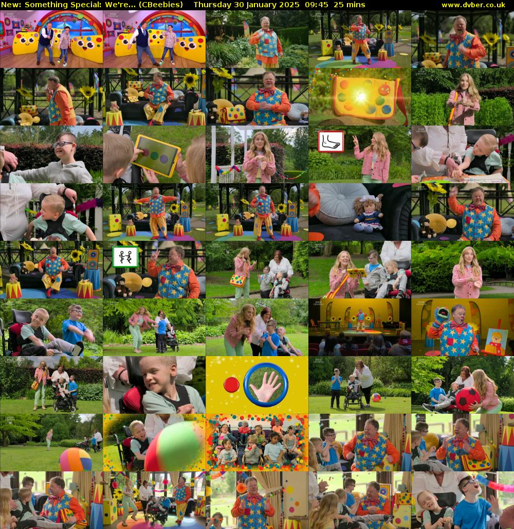 Something Special: We're... (CBeebies) Thursday 30 January 2025 09:45 - 10:10