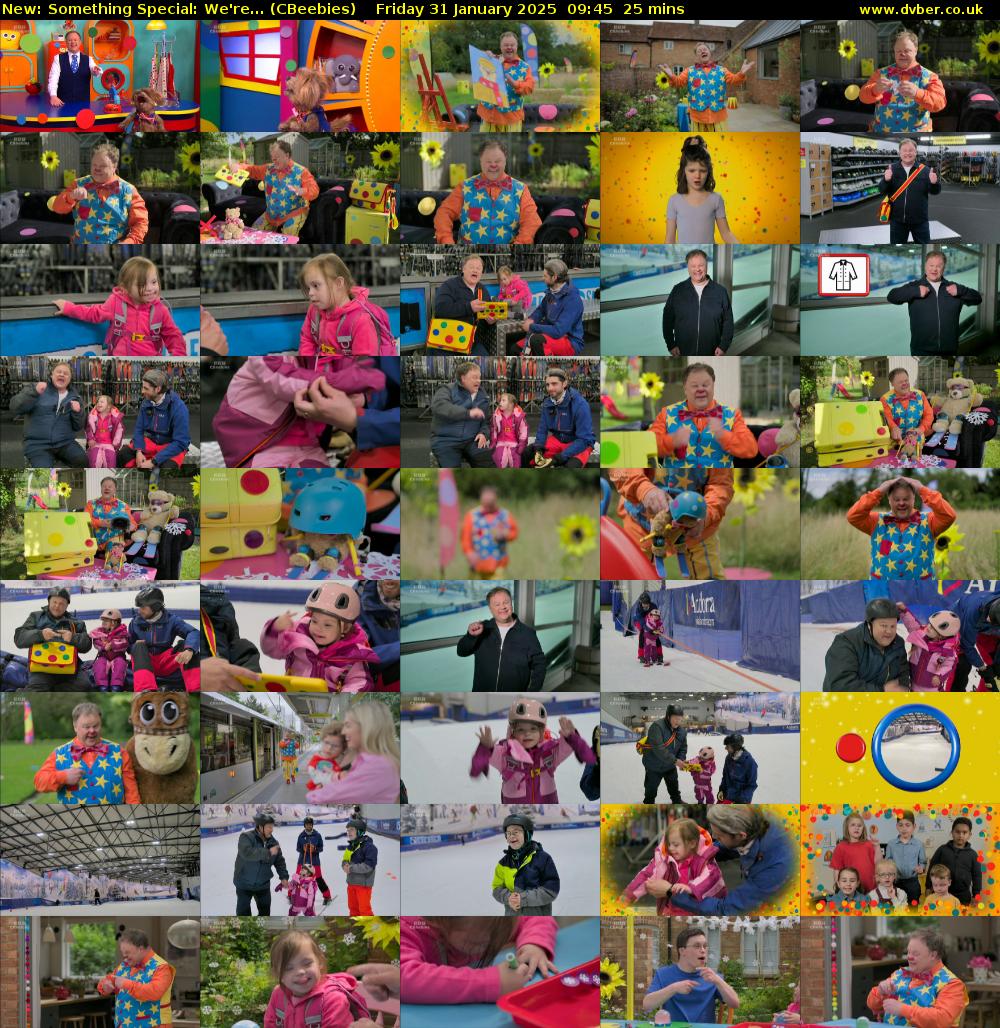 Something Special: We're... (CBeebies) Friday 31 January 2025 09:45 - 10:10