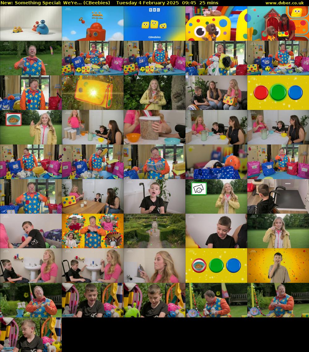 Something Special: We're... (CBeebies) Tuesday 4 February 2025 09:45 - 10:10
