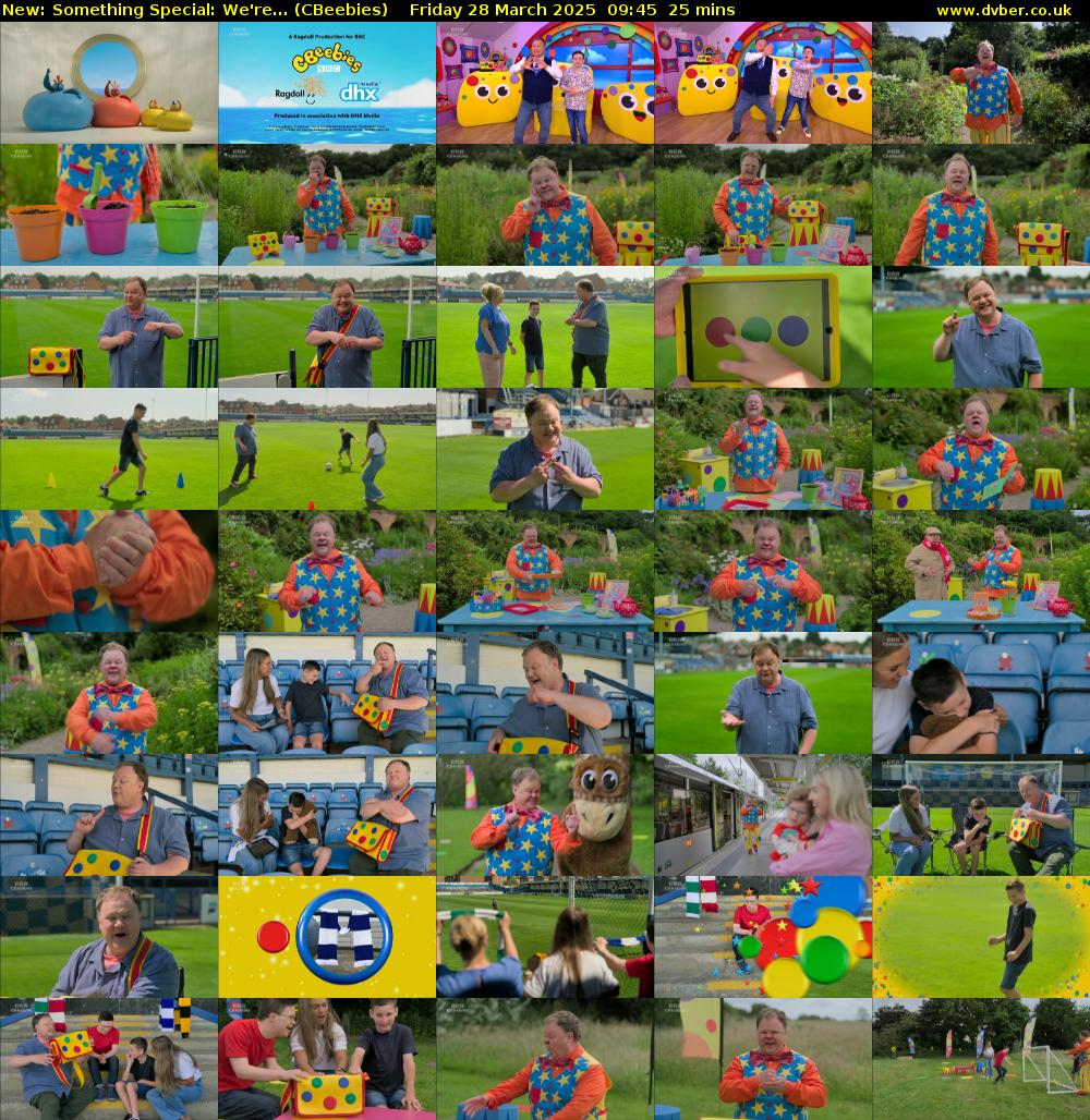 Something Special: We're... (CBeebies) Friday 28 March 2025 09:45 - 10:10