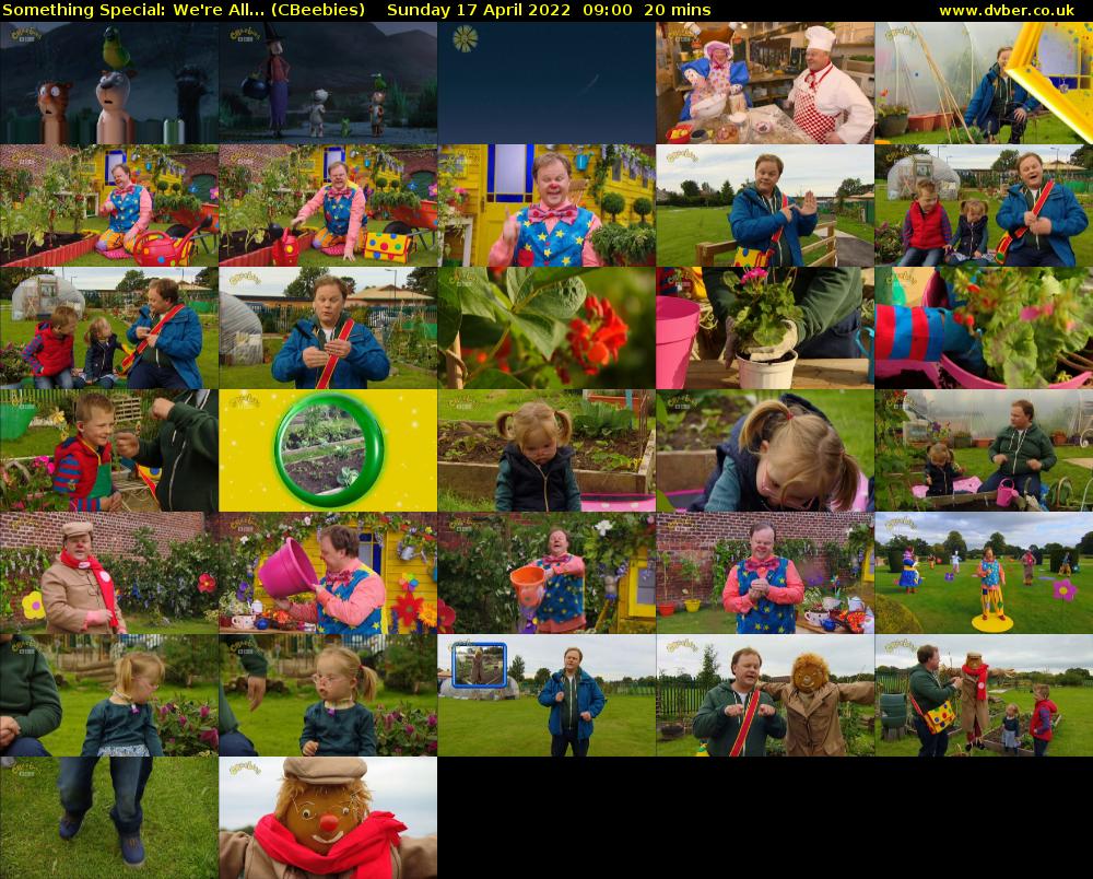 Something Special: We're All... (CBeebies) Sunday 17 April 2022 09:00 - 09:20